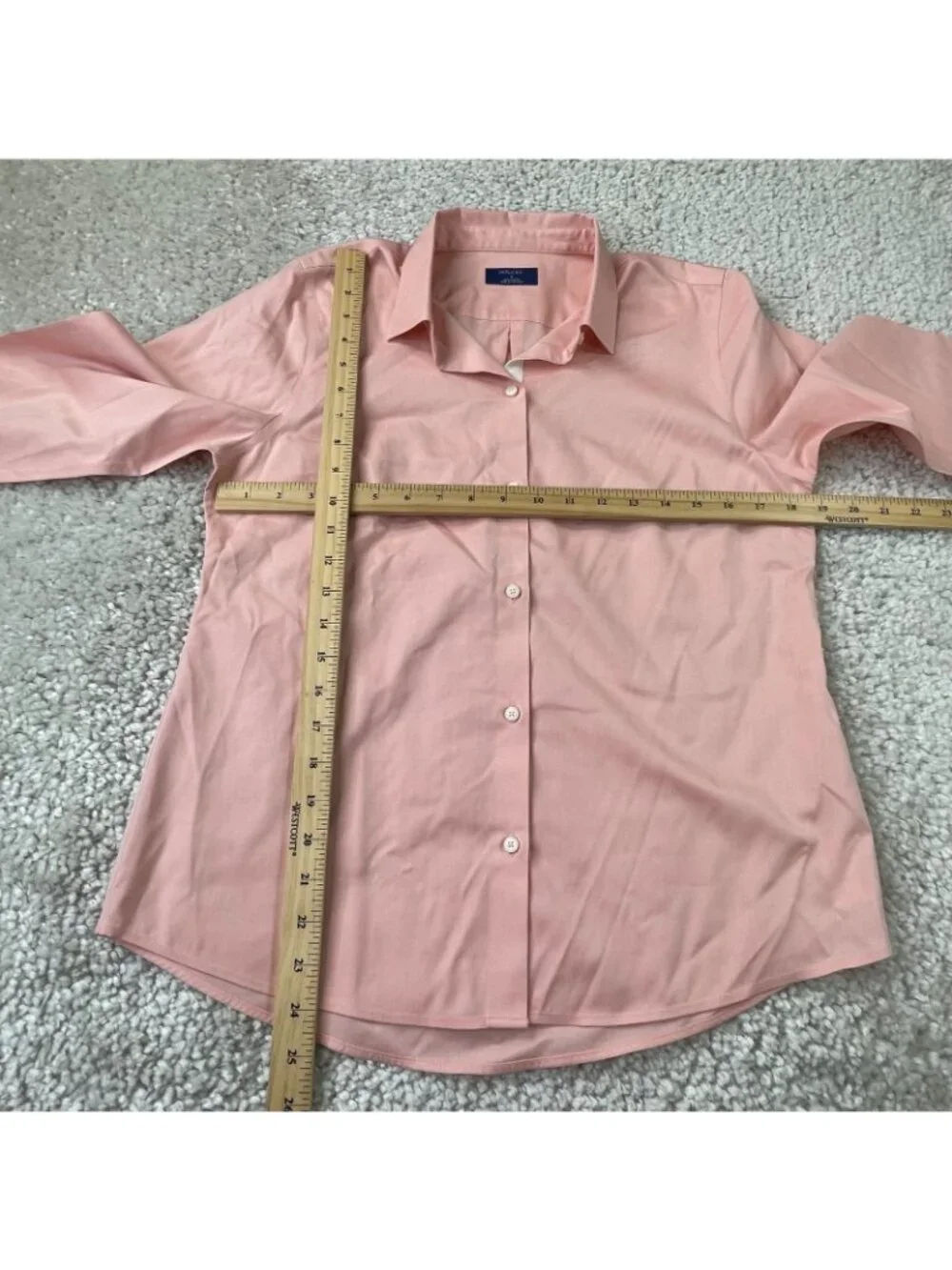 UnTuckit Coral Toscano Button Up Long Sleeve Shirt Pink Ora Women 6 - Picture 7 of 7